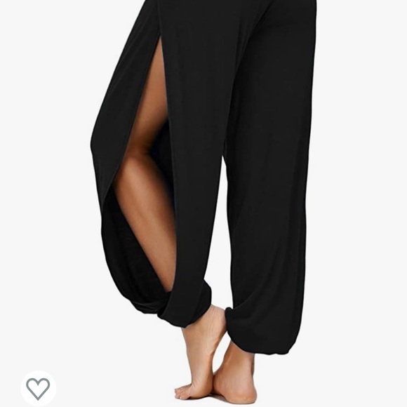 Pants - High waisted slit harem pants